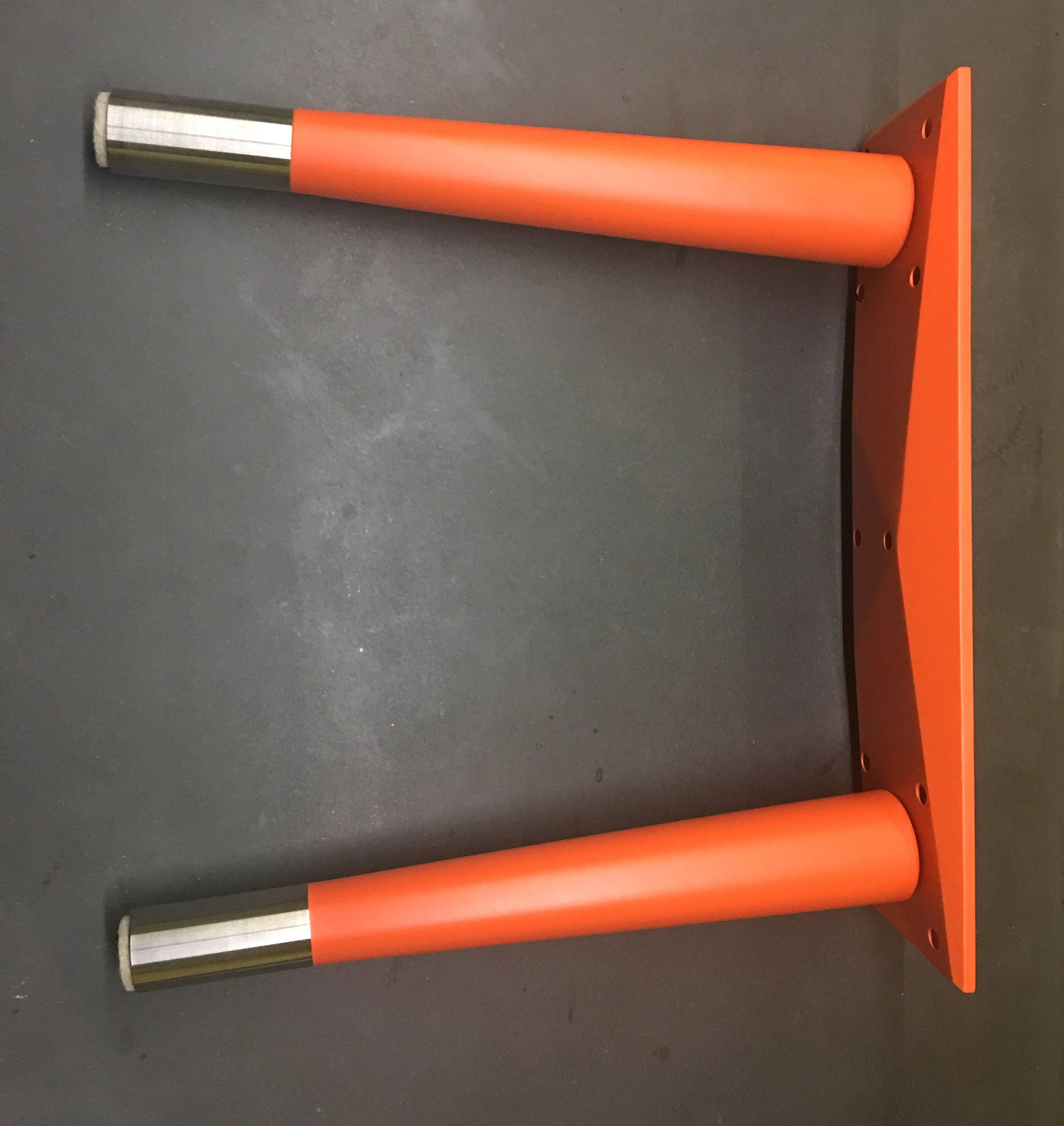 4 taps toelopende oranje tafelpoten met Staines stalen ferule Etsy