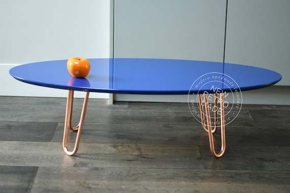 Oval copper coffee table discount