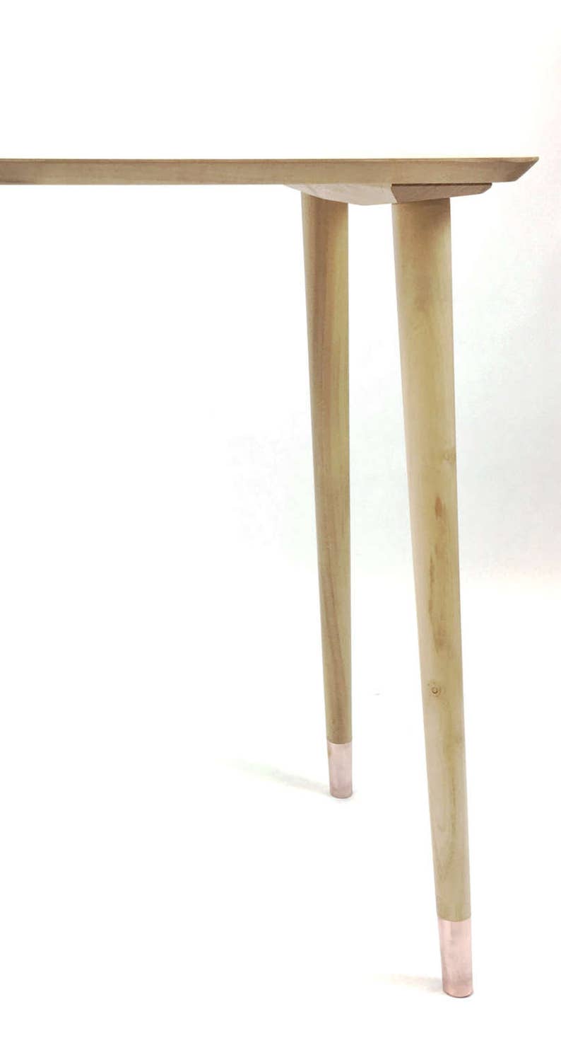 Tapered Wooden Table Legs With Copper Ferulesmidcentury Etsy UK