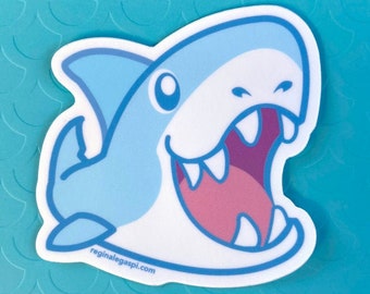 Cutie Shark! Wasserdichte Vinyl-Aufkleber