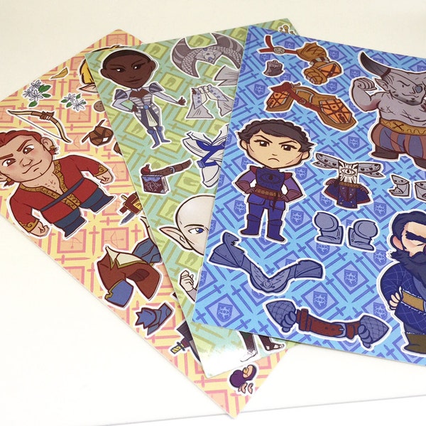 Dragon Age: Inquisition- Dress-Up Vinyl Sticker Sheet