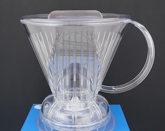 Ships FREE with mug! Clever Pour-over Coffee Brewer - 20 Filters Included