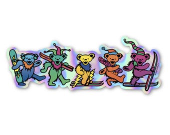 Grateful Dead Dancing Bears Hit the Slopes sterben geschnitten Aufkleber