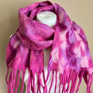 Merino Wool Scarf  Wool Felted Wrap  Felted Merino Wool Scarf