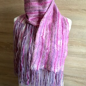 Softest Merino Wool Felted Scarf  Felted Merino Wool Neck Warmer