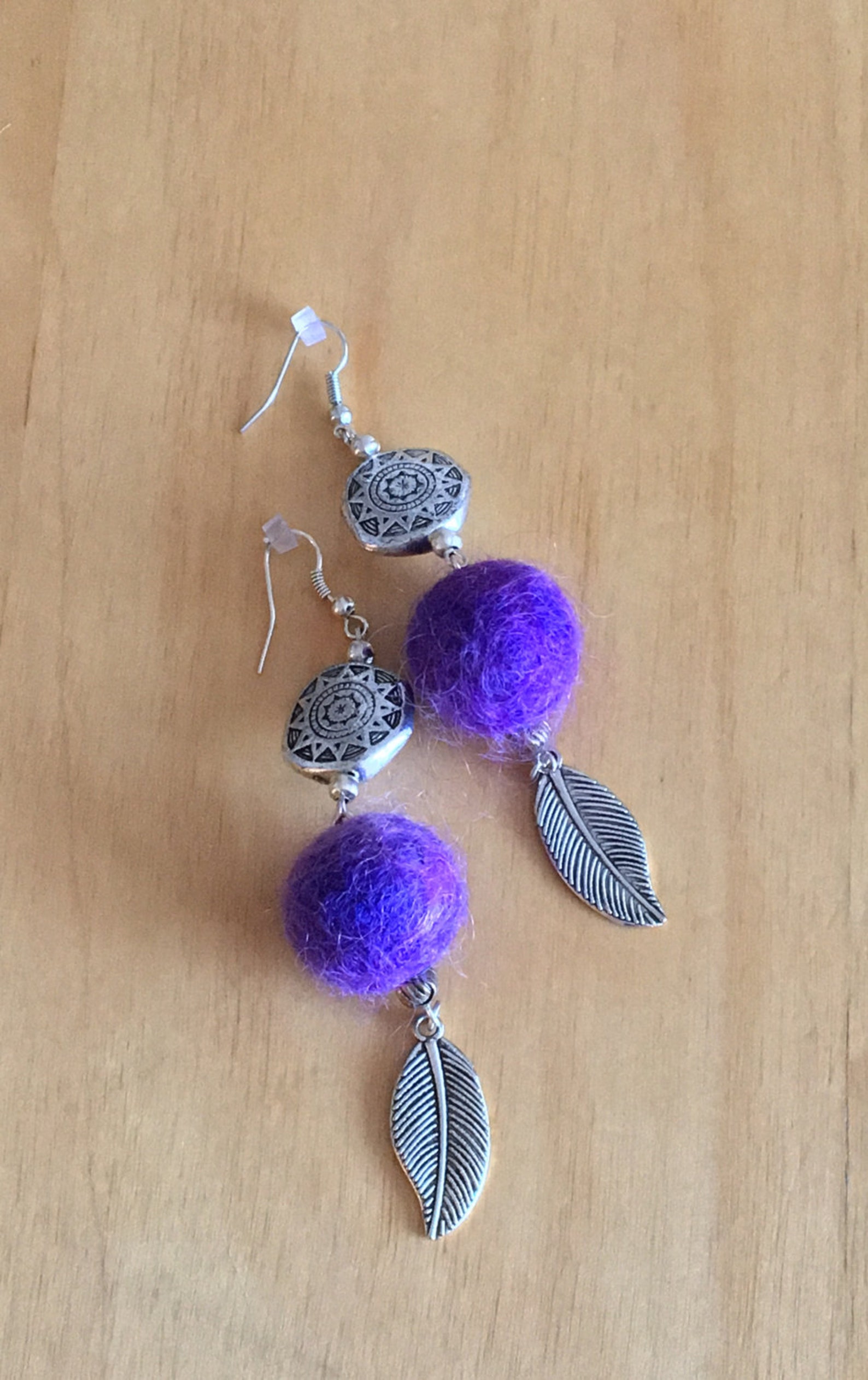 Wool Felted Earrings Earrings Drop Earrings Etsy