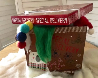 Christmas Mystery Box  Wool felted Mystery Gifts  Santa Mystery Box