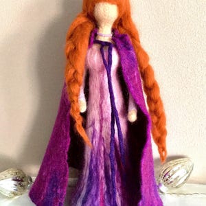 Needle Felted Anna Doll, Frozen Inspired Waldorf Style image 1