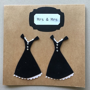 Cartão de casamento Mrs & Mrs (cartão de casamento lésbico; cartão de casamento gay, cartão de casamento do mesmo sexo)