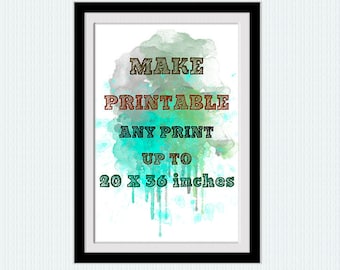 Digital print, watercolor downloadable art, instant download, watercolor print, wall art printable, Make this print digital, send it by mail