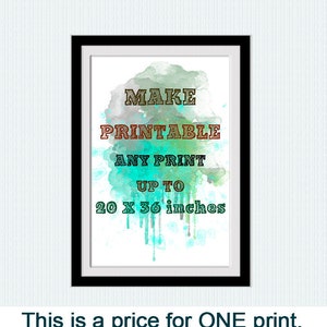Digital print, watercolor downloadable art, instant download, watercolor print, wall art printable, Make this print digital, send it by mail
