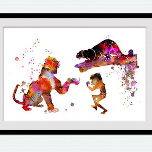 Mowgli Poster Bagheera Shere Khan Poster Dschungelbuch Druck Home Deko Kinderzimmer Das Dschungelbuch Poster Wandkunst Geburtstagsgeschenk W713