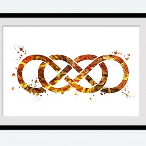 Infinity symbol poster Infinity symbol print Watercolor infinity illustration Home decoration Wall hanging decor Infinity wall art  W402