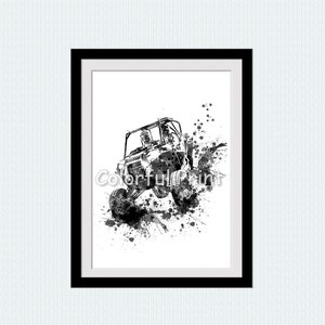 Four wheeler poster Quad bike print Quad motocross All Terrain Vehicle Dirt bike ATV wall art Black and white art Motor sport W912
