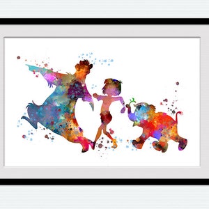 Mowgli and Baloo The Jungle Book poster Jungle Book print Disney wall decor The Jungle Book art Nursery art Jungle wall decor W710