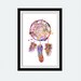 Dream Catcher Watercolor Print Dreamcatcher Colorful Poster - Etsy