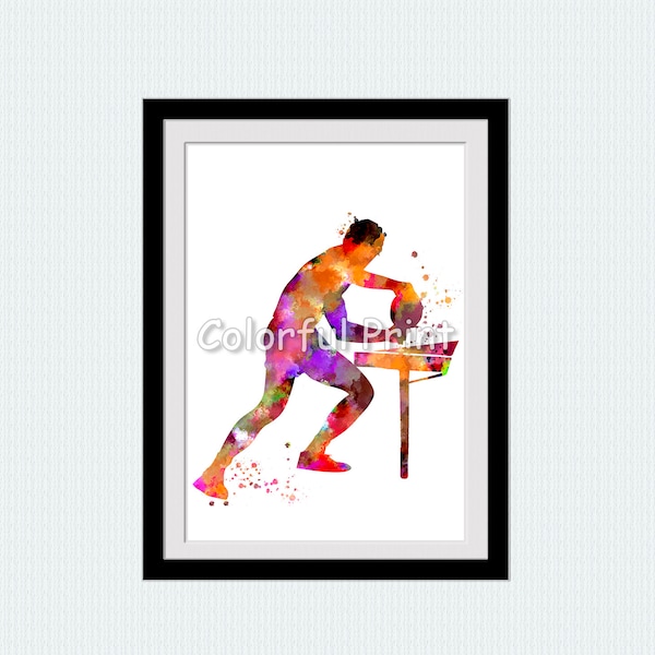 Tischtennis Druck Tischtennis Poster Tischtennis Dekor Ping Pong Print Sport Poster Sport print W942