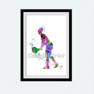 Tennis Woman Art Print, Female Tennis Player Poster, Sports Wall Art, Girls Room Decor, Athlete Gift, Tennis Lover Decor, Gift For Her W99