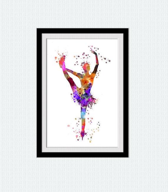 Figure skating girl print Skating girl watercolor poster Ice skating sport  decor Home decoration Kids room wall art Gift idea for her W682