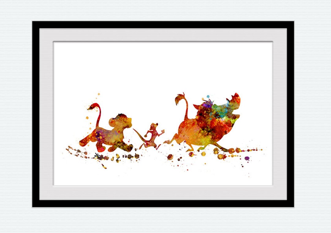 Lion King Print Lion King Poster Disney Wall Decor Simba and Friends ...