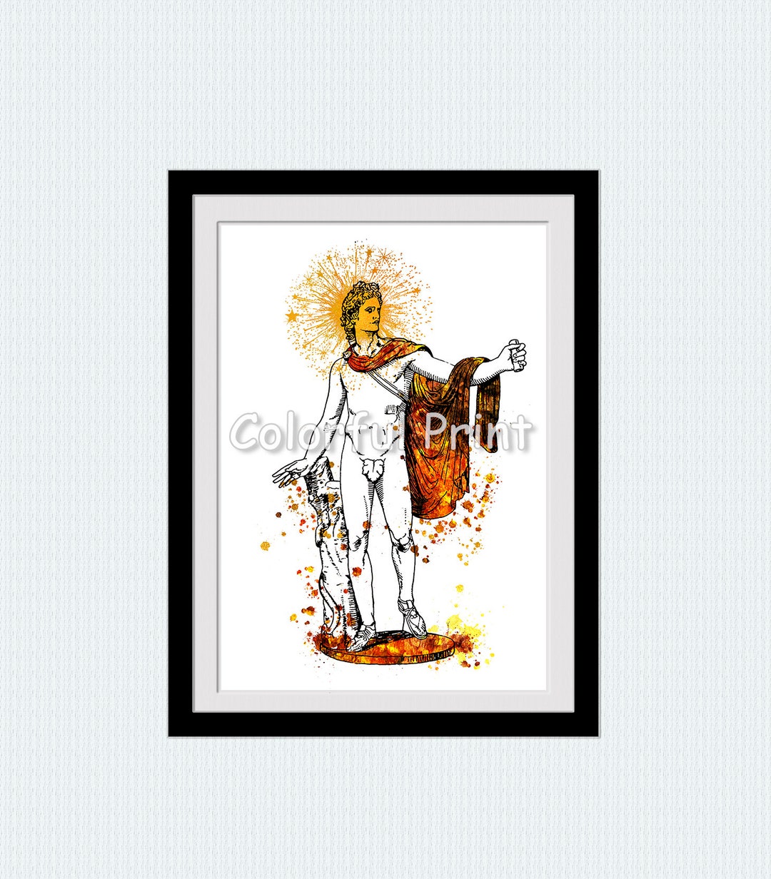 Apollo Print Apollo Poster Ancient Greek God Olympian God Print Greek ...