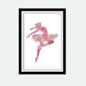 Ballet Print, Ballerina Poster, Dance Studio Decor, Girls Room Art, Ballet Dancer Gift, Pointe Shoe Wall Art, Ballet Lover Present W191