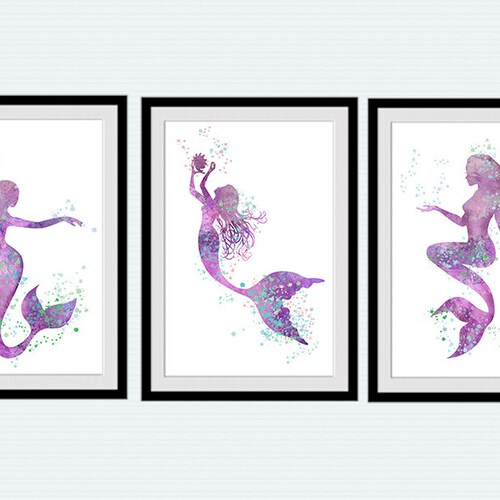 Mermaid Rock Mermaid Art Mermaid Decor Mermaid Wall Art Etsy