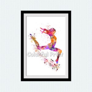 Sport gymnastics Gymnastics girl print Gymnastics poster Gift for her Home decor Sport poster Sport print Wall art Birthday gift W174