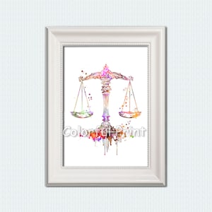 Scales of Justice art Justice symbol Scales of Justice print Law office decor Lawyer poster Dorm decoration Judge office art Attorney W904
