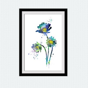 Flower poster Flower print Flower wall art Botanical art print Home decoration Living room decor Kids room wall art Botanical poster W553