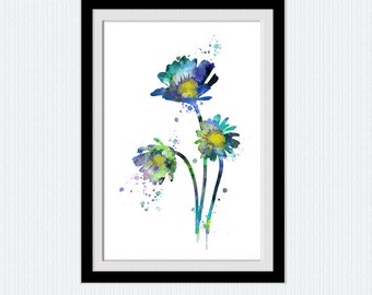 Flower poster Flower print Flower wall art Botanical art print Home decoration Living room decor Kids room wall art Botanical poster W553