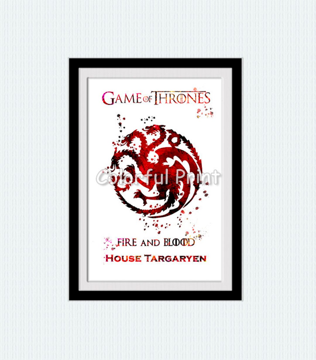 Game of Thrones Fire & Blood Targaryen Logo Giclee