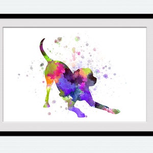 Dog print Dog watercolor poster Dog colorful print Animal watercolor print Dog lovers print for gift Home decoration Kids room art  W247
