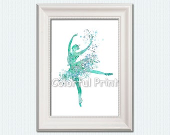 Ballerina poster Ballet print Ballet studio decor W897