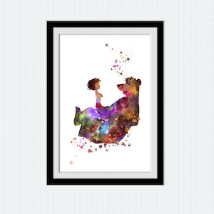 Jungle Book print Jungle Book poster Home decor The Jungle Book decor  Wall art Mowgli and Baloo Nursery art Birthday gift W708