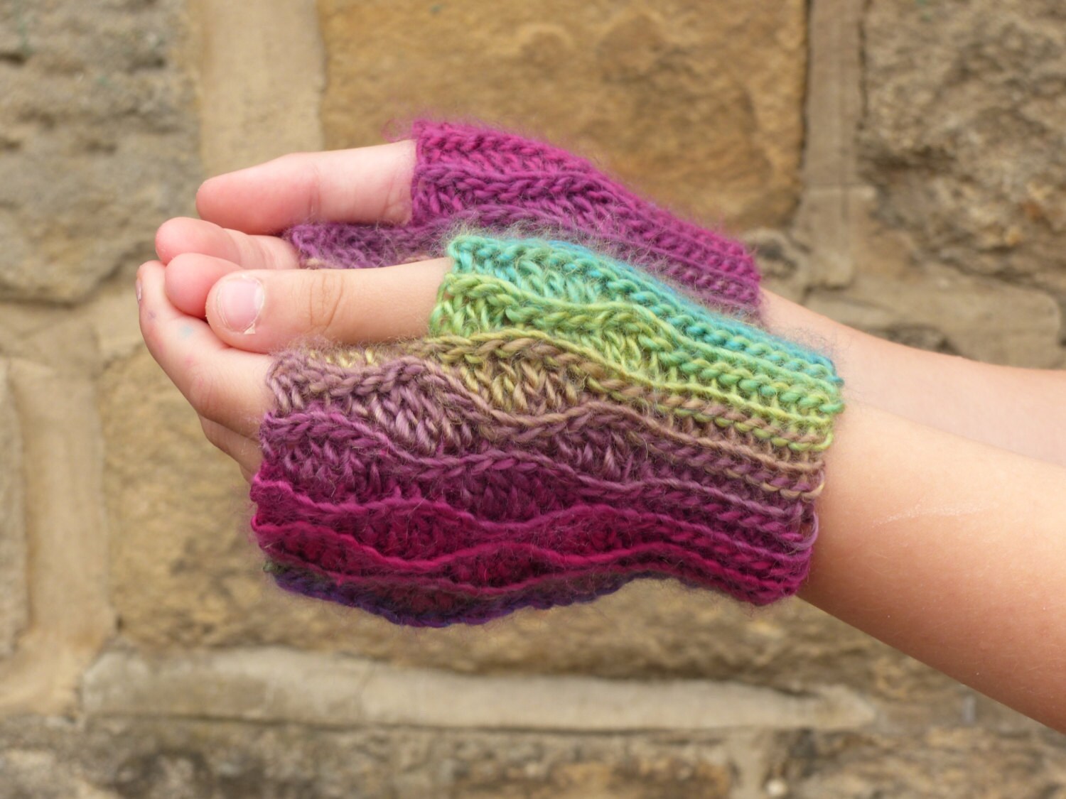 Crochet Pattern Pennine Wave Fingerless Gloves Children Girls Ladies  Crochet Pattern Gloves Handwarmers Child Lady Pennine Wave 