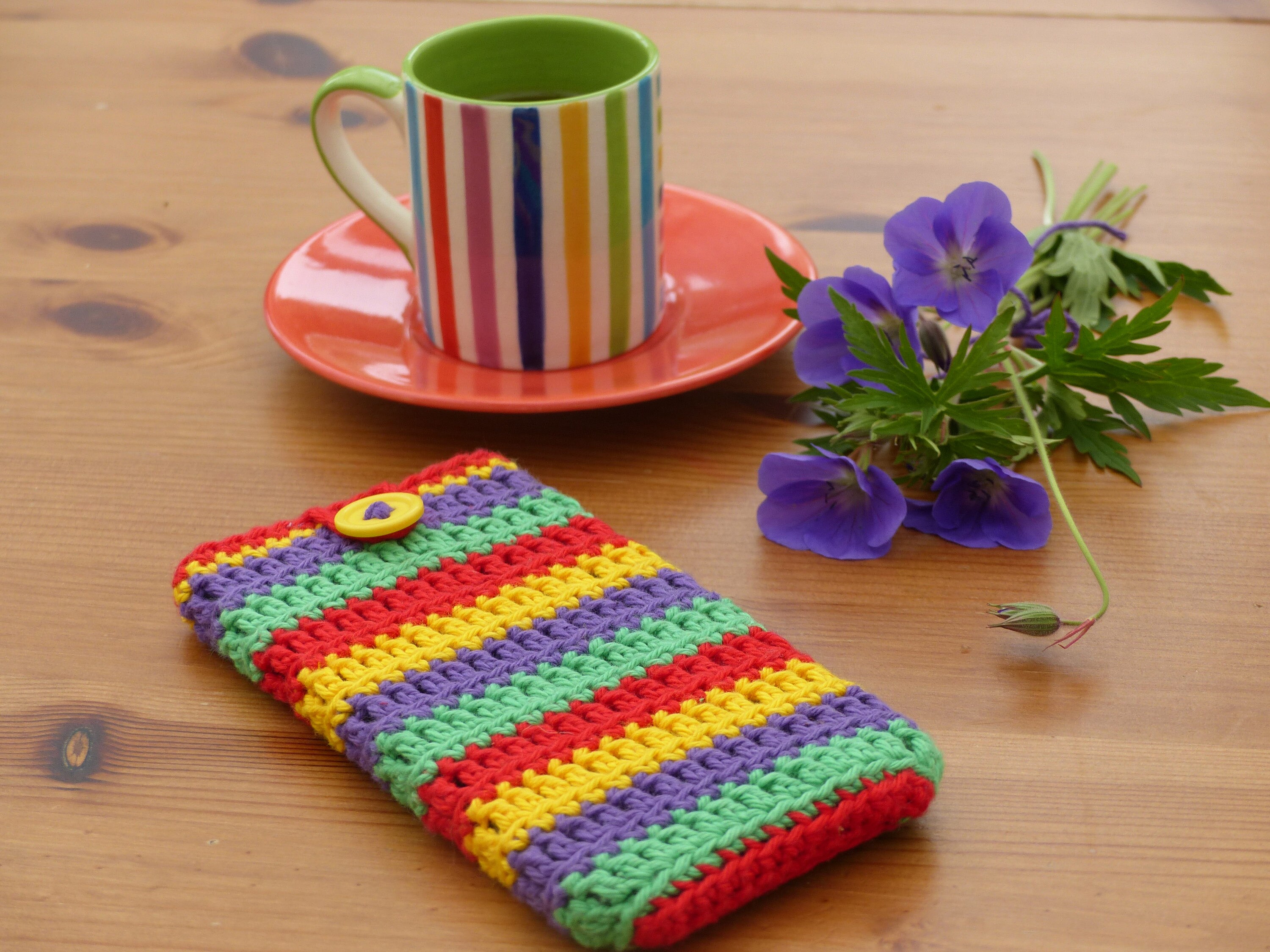 Crochet Pattern for Cell Phone / Mobile Phone Case Cotton DK Crochet