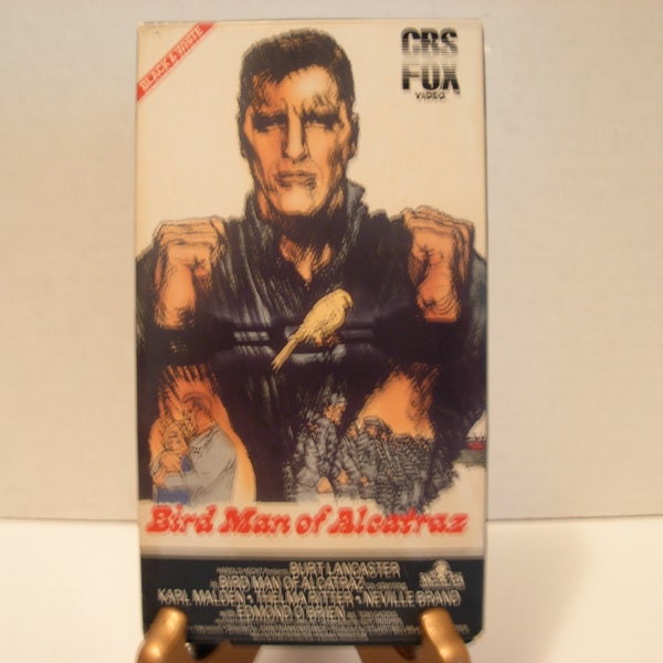VHS Tape, Bird Man of Alcatraz, Burt Lancaster, Karl Malden, B & W, Full Screen, Free Shipping, Buy 3 Save Money