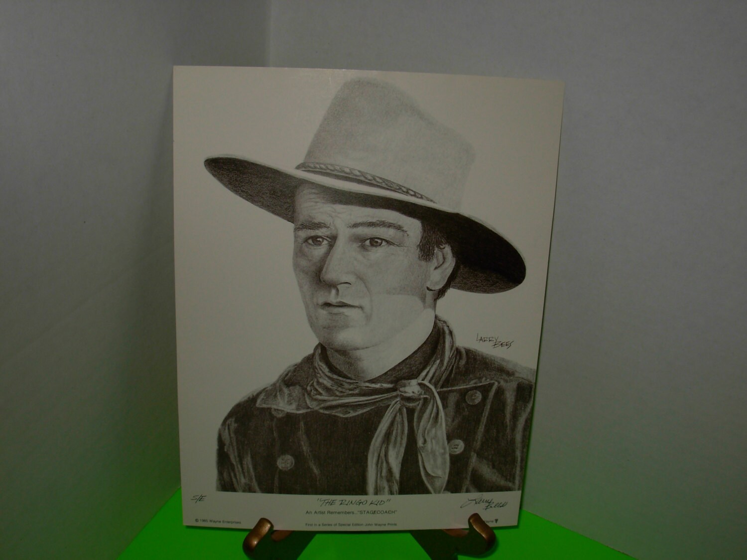 The Ringo Kid ,Print, John Wayne, Larry Bees Artist, First in 
