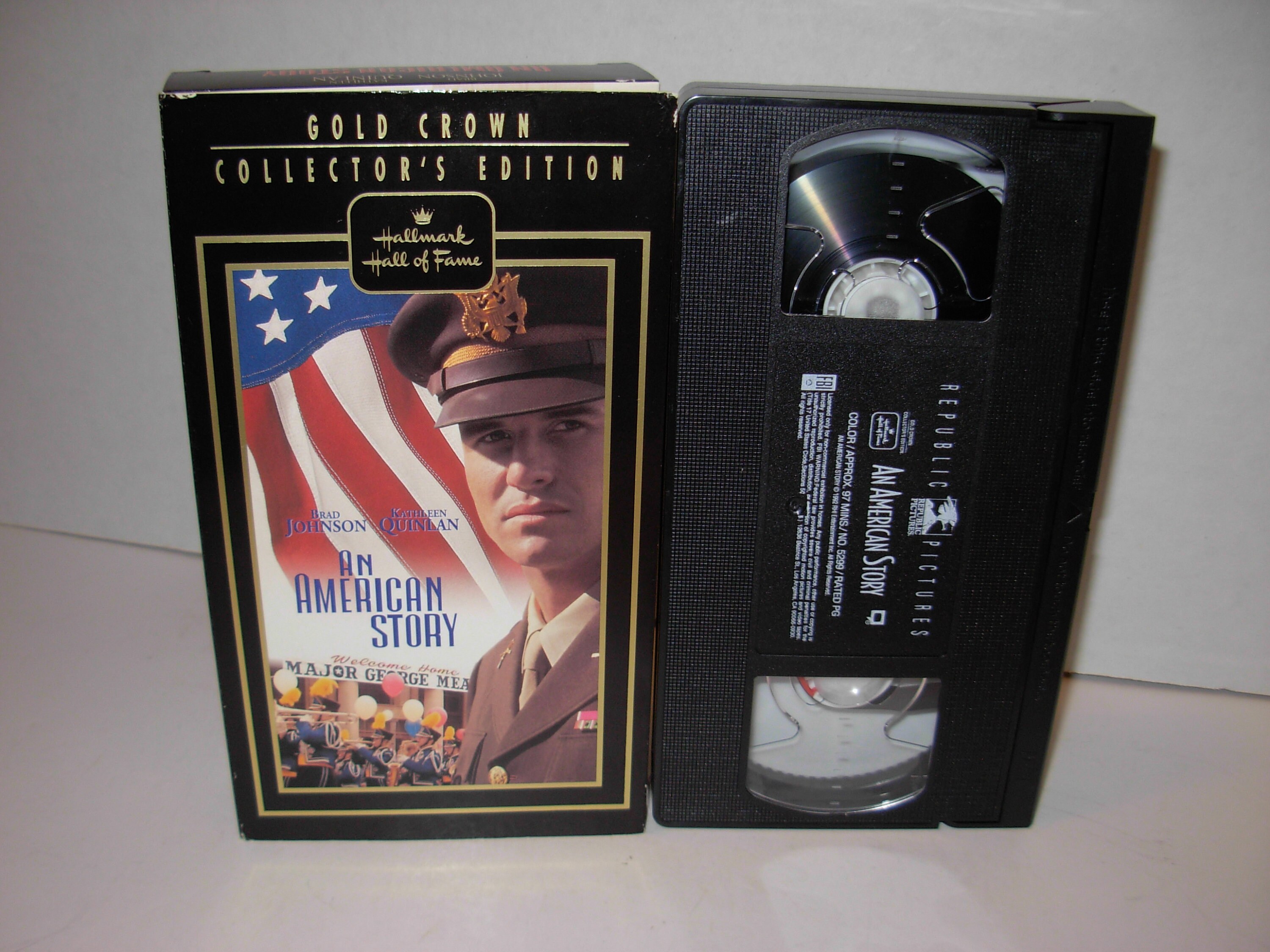 VHS Tape, an American Story, hallmark Hall of Fame Brad Johnson, Color