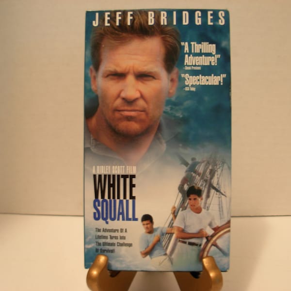 VHS Tape, White Squall, Jeff Bridges, Scott Wolf, Color, Full Screen, Free Shipping, Buy 3 Save Money