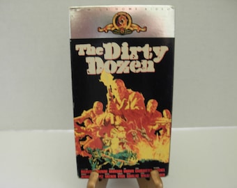 VHS Tape, The Dirty Dozen, Lee Marvin, Charles Bronson, Color, Full Screen, Free Shipping