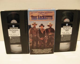 Two VHS Tapes, The Sacketts, Tom Selleck, Sam Elliott, Color, Full Screen, Free Shipping