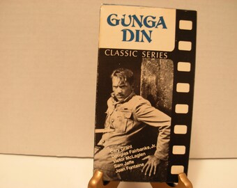 VHS Tape, Gunga Din, Cary Grant, Douglas Fairbanks Jr, B & W, Full Screen, Free Shipping