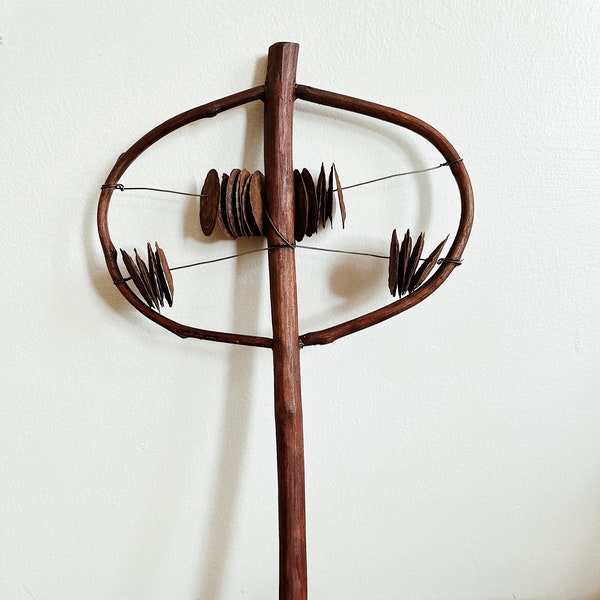 Oval Sistrum Rattle //African Shaker, African Rattle, African Instrument, Ancient Egypt Instrument, African Home Decor, Music Instrument