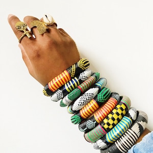 World Traveler Bracelets // African Tuareg Bracelet, African Jewelry, Colorful Jewelry, Afrocentric, Woven Bracelets, Ethnic Jewelry, Maasai