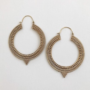 Marrakesh Hoops // African Jewelry, Brass Hoops, Brass Jewelry, Afrocentric, African Earrings, Brass Earrings, Large Gold Hoop Earrings