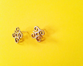 DWENNIMMEN Adinkra Stud Earrings// African Symbol Earrings, African Earrings, Adinkra African Symbols, Afrocentric Jewelry, African Jewelry