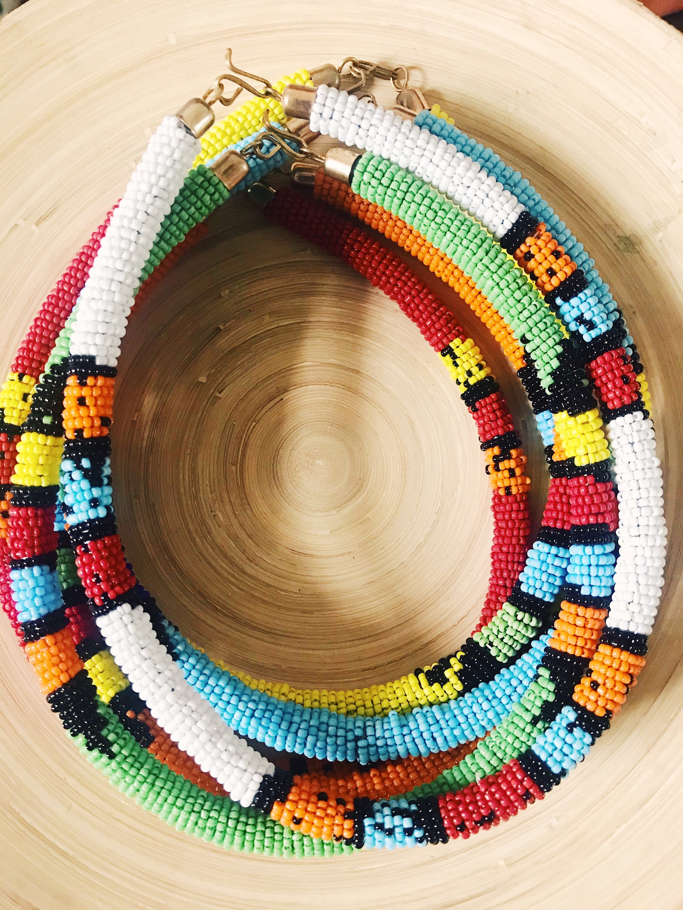 Kenyan Bead Necklace // Maasai African ChokerAfrican Jewelry Etsy