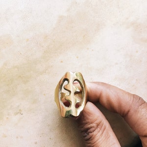 Gye Nyame Ring // Adinkra Rings, African Ring, African Jewelry, Ethnic Jewelry, Brass Jewelry, Statement Ring, Afrocentric Jewelry